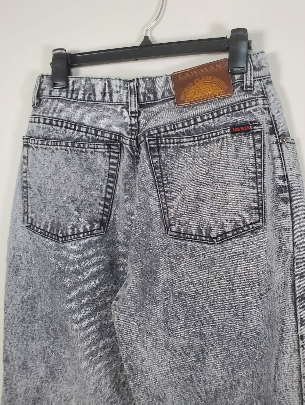 Retro Vintage LAWMAN High-Waisted Acid Wash Grey Women’s Jeans Size 8 Approx Y2K - Picture 9 of 16